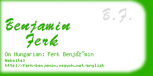 benjamin ferk business card